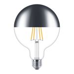 Philips Classic LED Globe E27 Filamento Mirror Chiara 120mm 7.2W 650lm - 827 Bianco Molto Caldo | Dimmerabile - Sostitutiva 60W