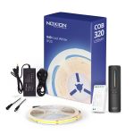 Noxion Strisce LED Naga 5 Metro Set completo - 24V - 320LEDs/m - COB - 8W/m - 940 Bianco Freddo | 8mm - IP20 - Miglior Resa Cromatica
