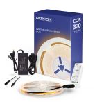 Noxion Strisce LED Naga 5 Metro Set completo - Smart Wifi - 24V - 320LEDs/m - COB - 8W/m - 927 Bianco Molto Caldo | 8mm - IP20 - Miglior Resa Cromatica