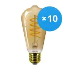 Confezione Multipack 10x Philips MASTER Value LED Bulbo E27 Edison Filamento Oro 4W 250lm - 818 Bianco Molto Caldo | Dimmerabile - Sostitutiva 25W